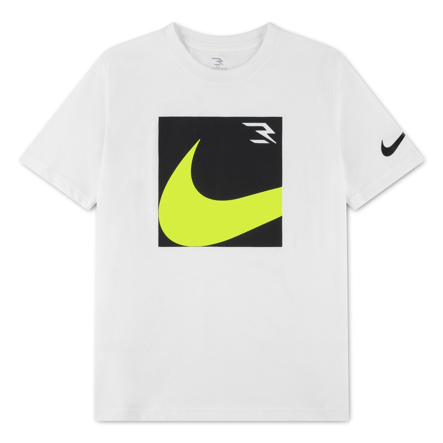 Big Kids' Boxed Swoosh T-Shirt | White