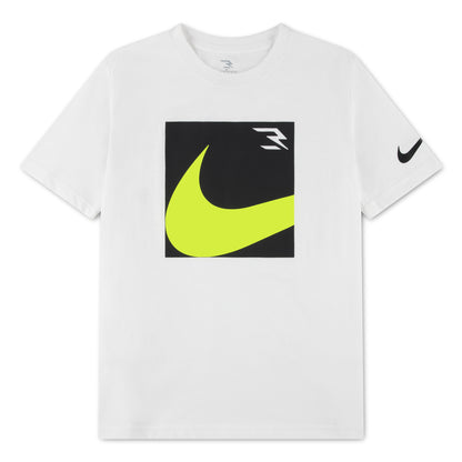 Big Kids' Boxed Swoosh T-Shirt | White