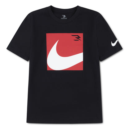 Big Kids' Boxed Swoosh T-Shirt | Black