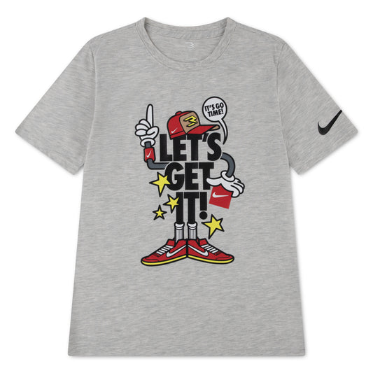 Big Kids' "Let's Get It" Capmando T-Shirt | Grey Heather