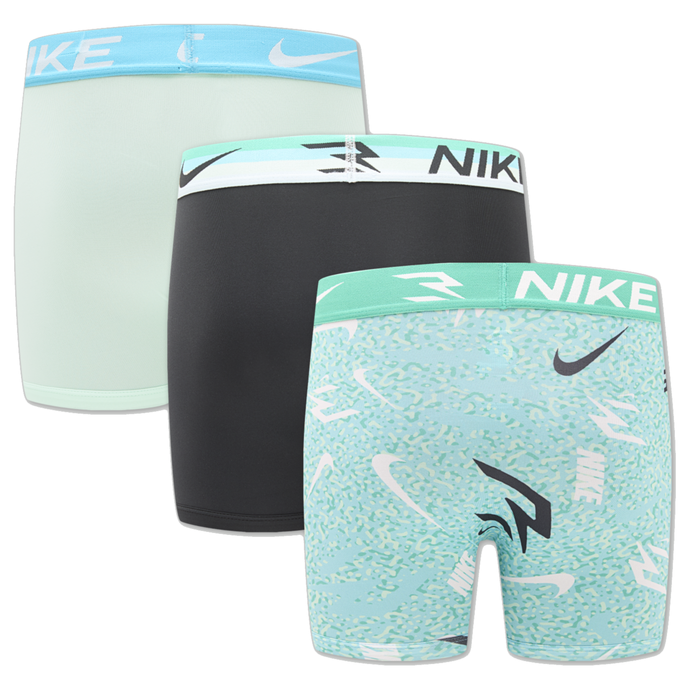 Big Kids' Logo Toss Boxer Briefs (3-Pack) | Mint Foam
