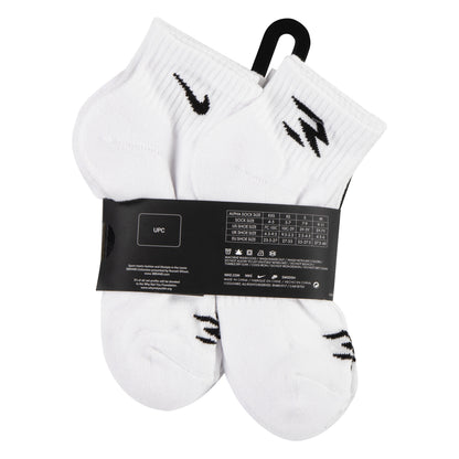 Kids' Dri-FIT Core Ankle Socks (6 Pairs) | White