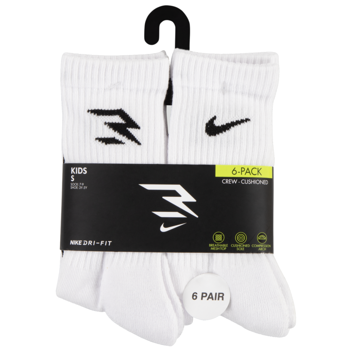 Dri-FIT Crew Socks | White