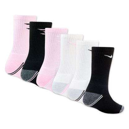 Kids' Pop Heather Crew Socks (6 Pairs) | Pink Foam