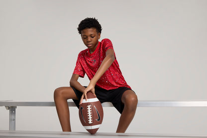 Big Kids' Dri-FIT Splatter Printed Tee | University Red/Black