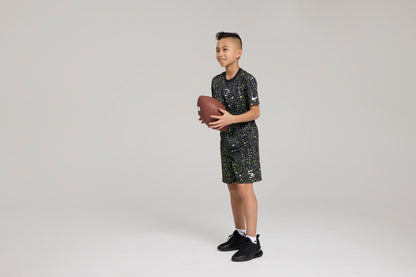 Big Kids' Dri-FIT Splatter Shorts | Black/Volt