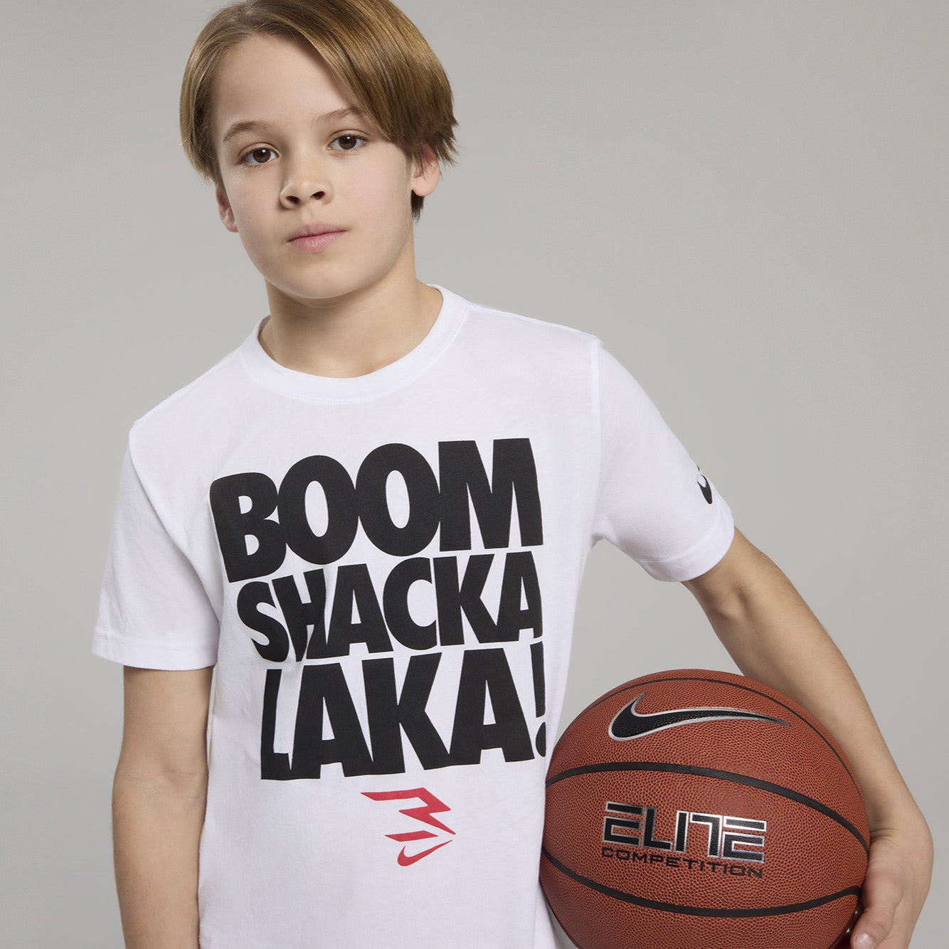 Big Kids' Boom T-Shirt | White