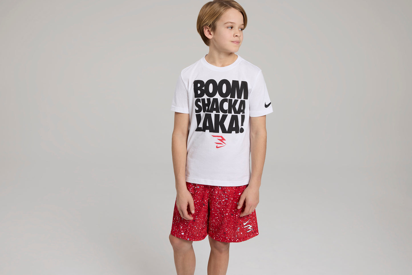 Big Kids' Boom T-Shirt | White