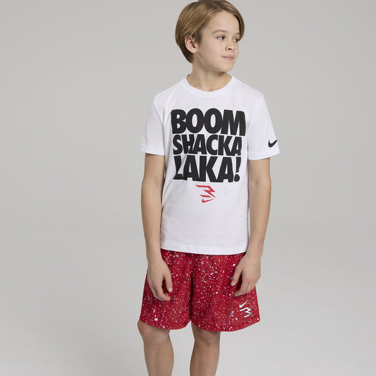 Big Kids' Dri-FIT Splatter Shorts | University Red/Black