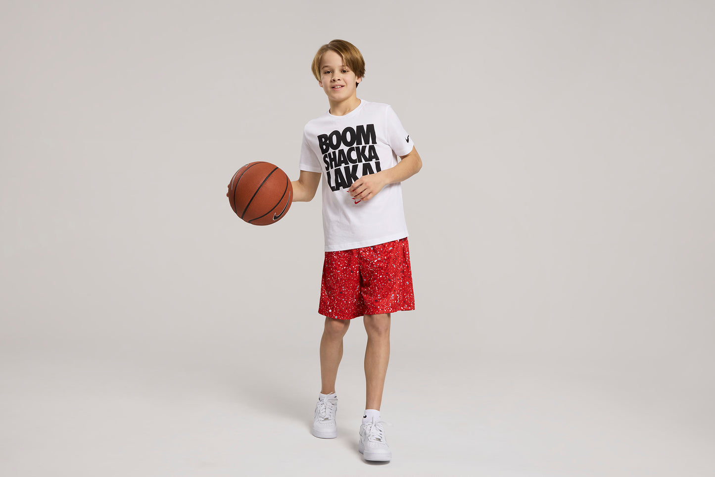 Big Kids' Dri-FIT Splatter Shorts | University Red/Black