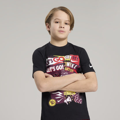 Big Kids' Collage T-Shirt | Black